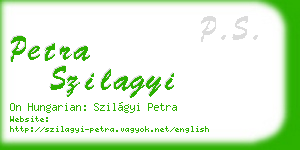 petra szilagyi business card